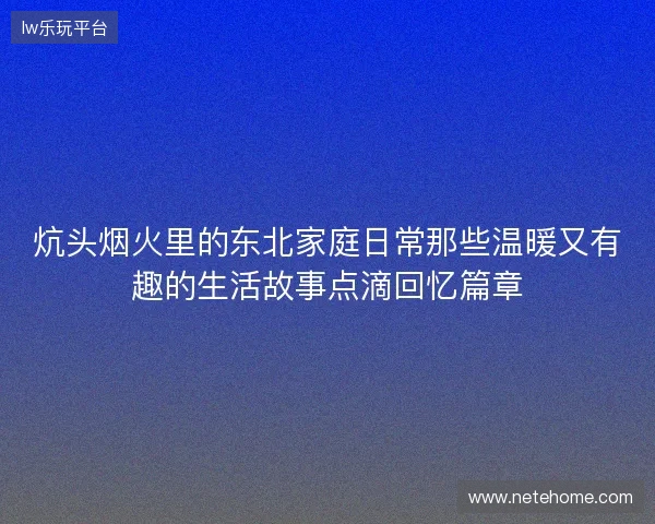 炕头烟火里的东北家庭日常那些温暖又有趣的生活故事点滴回忆篇章